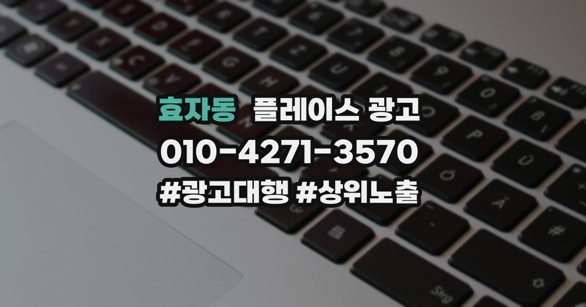 효자동 플레이스 광고