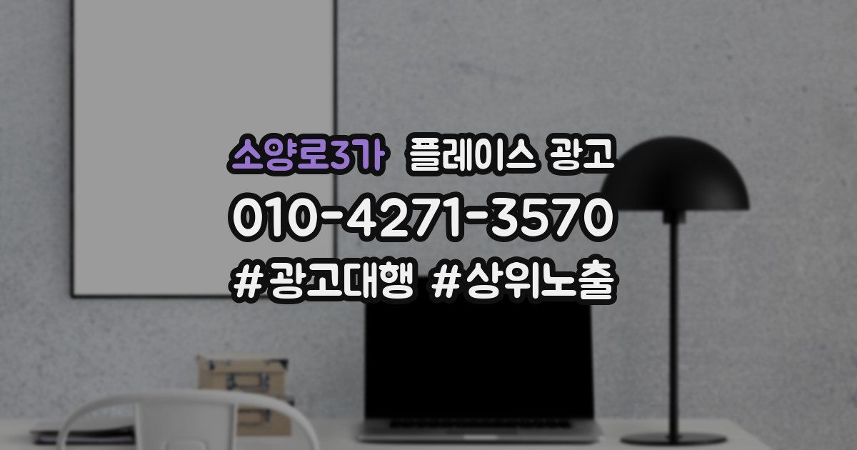 소양로3가 플레이스 광고