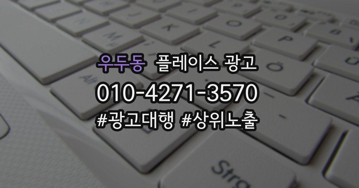 우두동 플레이스 광고
