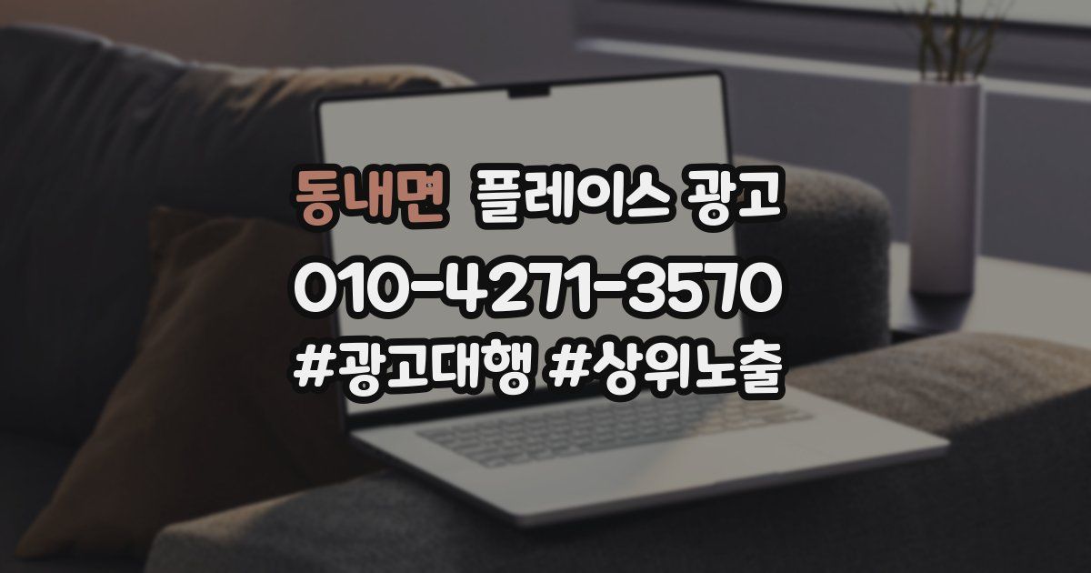 동내면 플레이스 광고