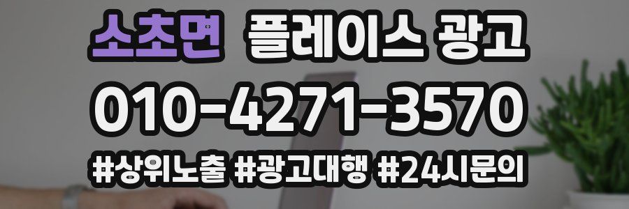 소초면 플레이스 광고