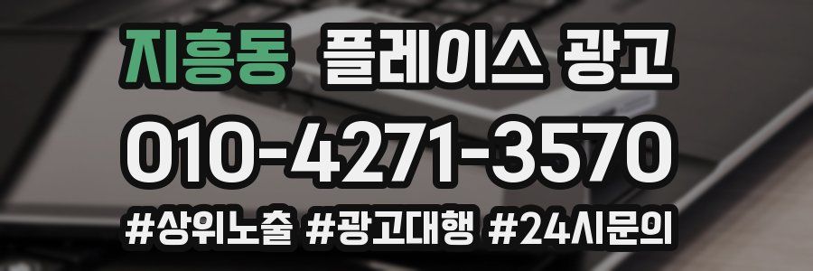 지흥동 플레이스 광고