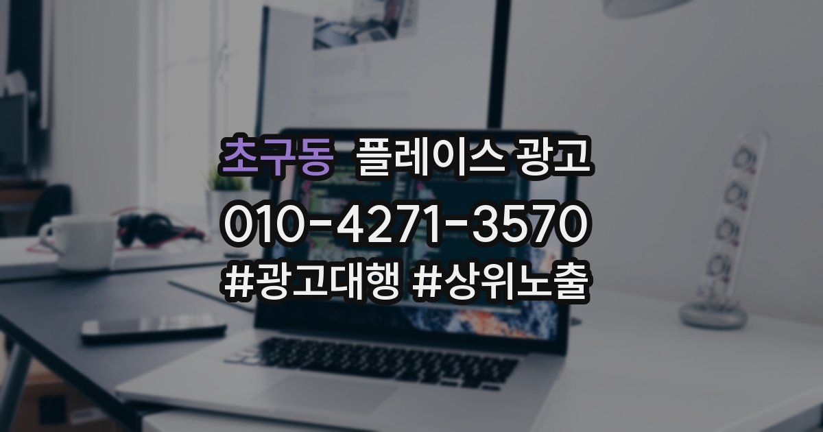 초구동 플레이스 광고