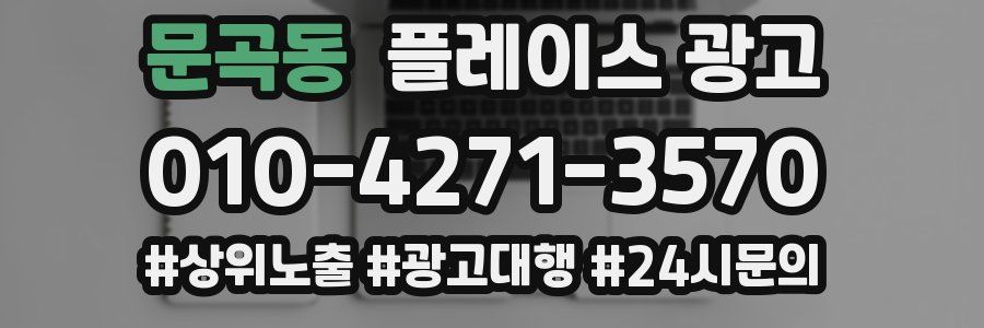 문곡동 플레이스 광고