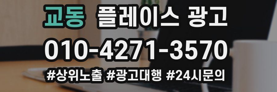 교동 플레이스 광고
