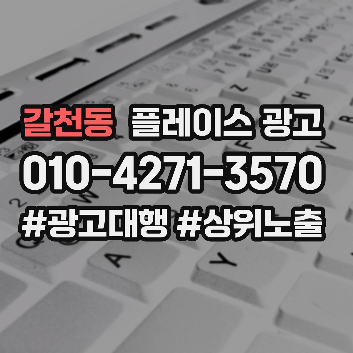갈천동 플레이스 광고