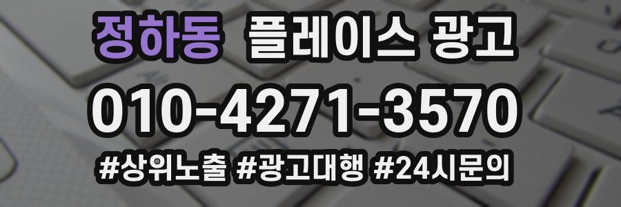 정하동 플레이스 광고