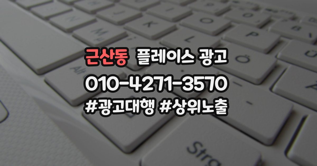 근산동 플레이스 광고