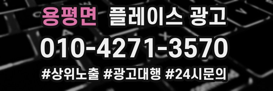 용평면 플레이스 광고