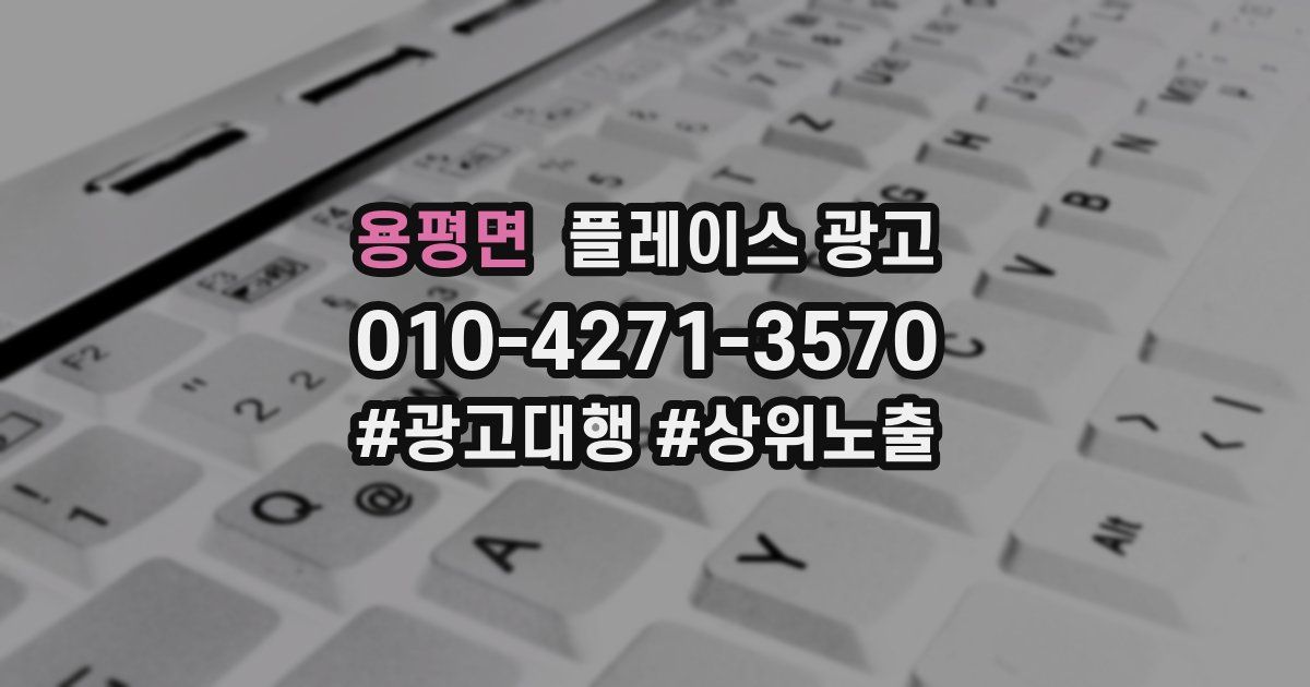 용평면 플레이스 광고