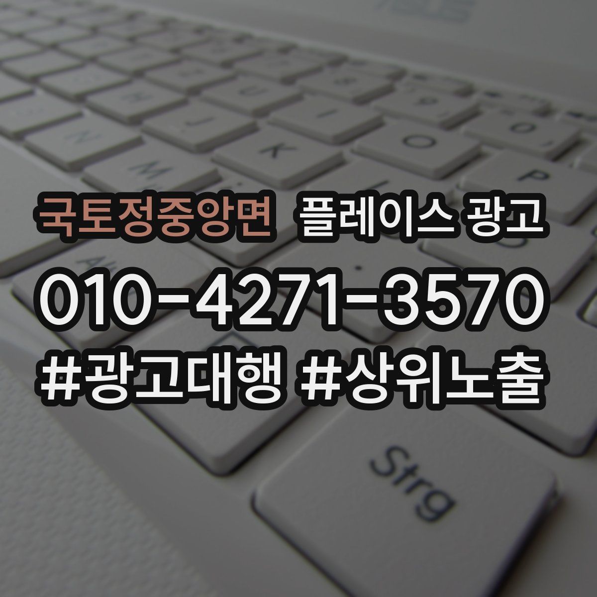 국토정중앙면 플레이스 광고