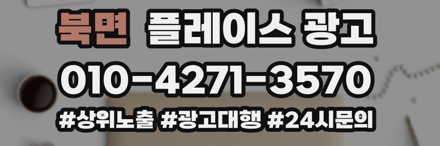 북면 플레이스 광고