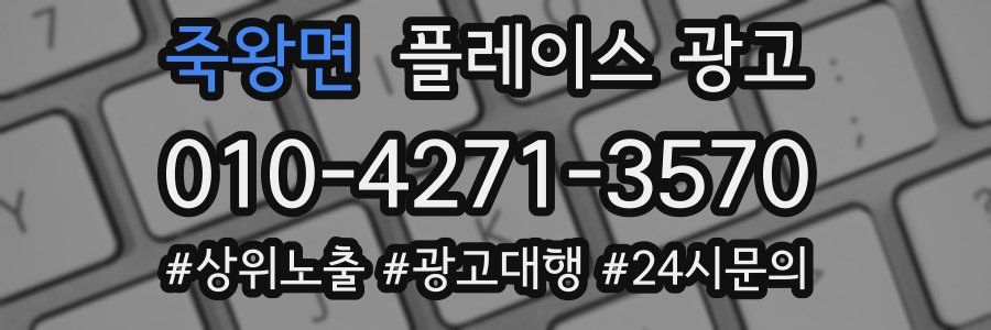 죽왕면 플레이스 광고