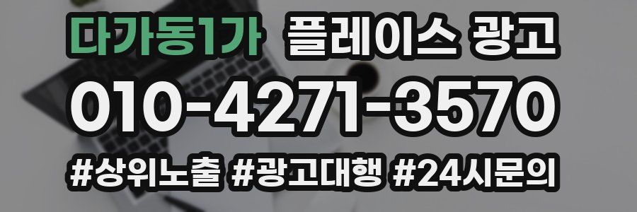 다가동1가 플레이스 광고