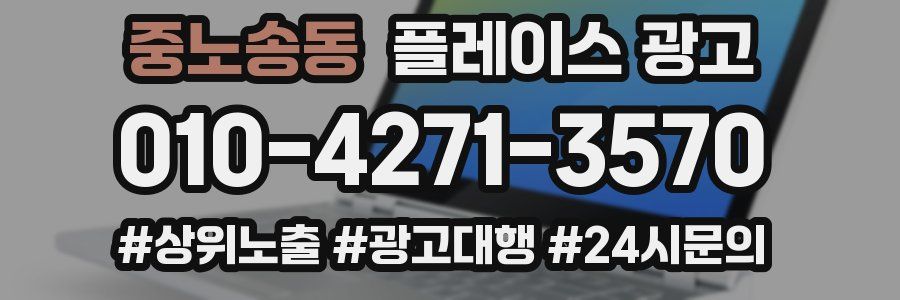 중노송동 플레이스 광고
