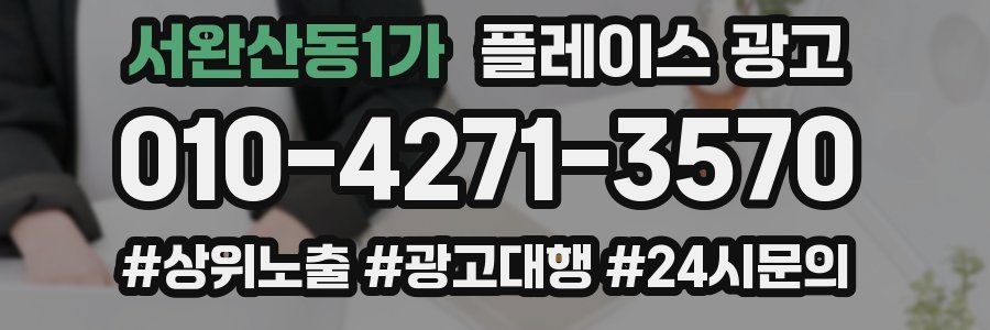 서완산동1가 플레이스 광고