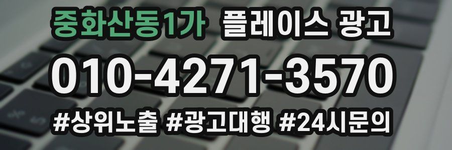 중화산동1가 플레이스 광고