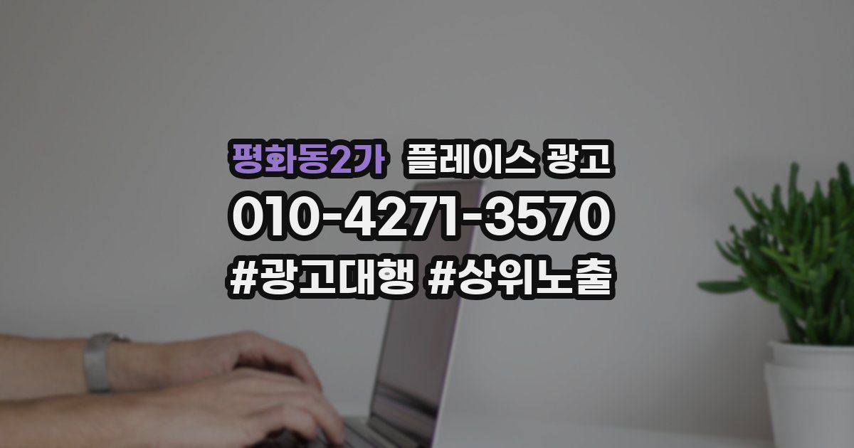 평화동2가 플레이스 광고