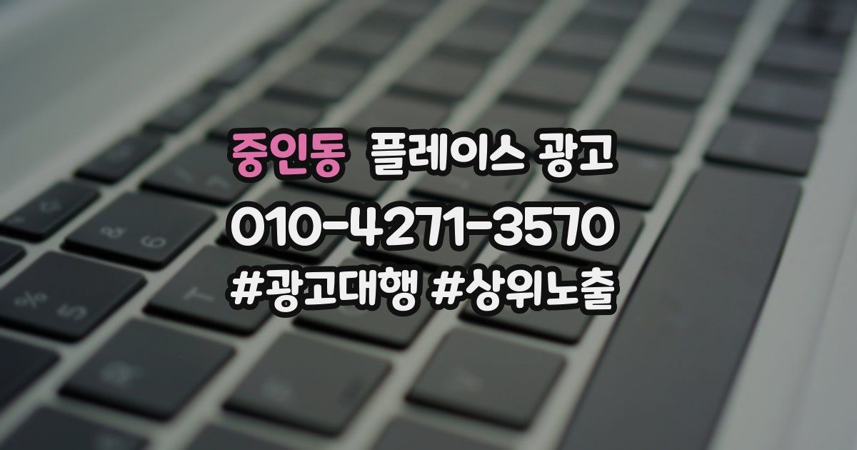 중인동 플레이스 광고