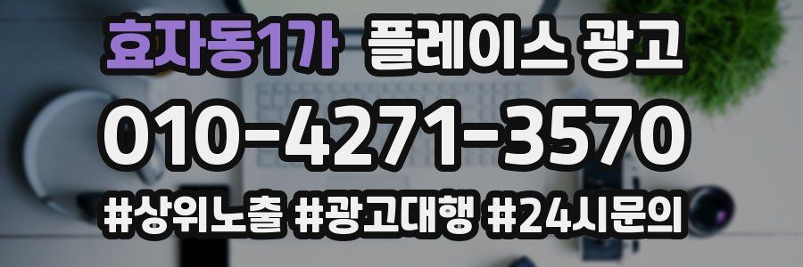 효자동1가 플레이스 광고