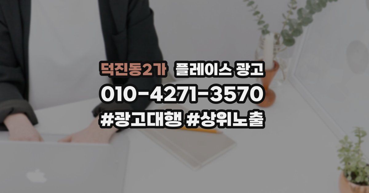 덕진동2가 플레이스 광고