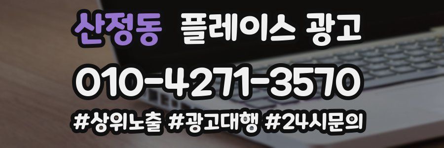 산정동 플레이스 광고