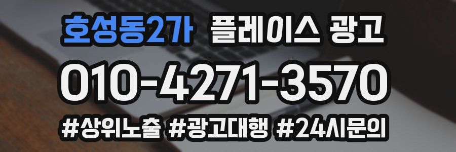 호성동2가 플레이스 광고