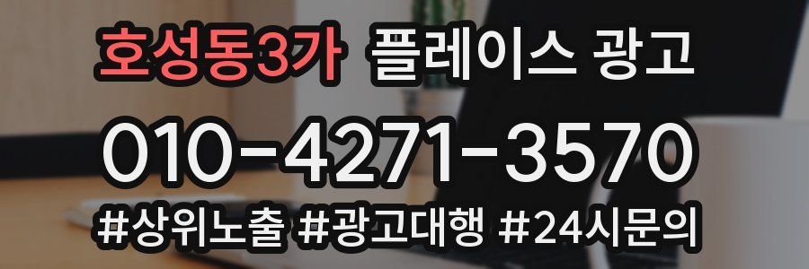 호성동3가 플레이스 광고