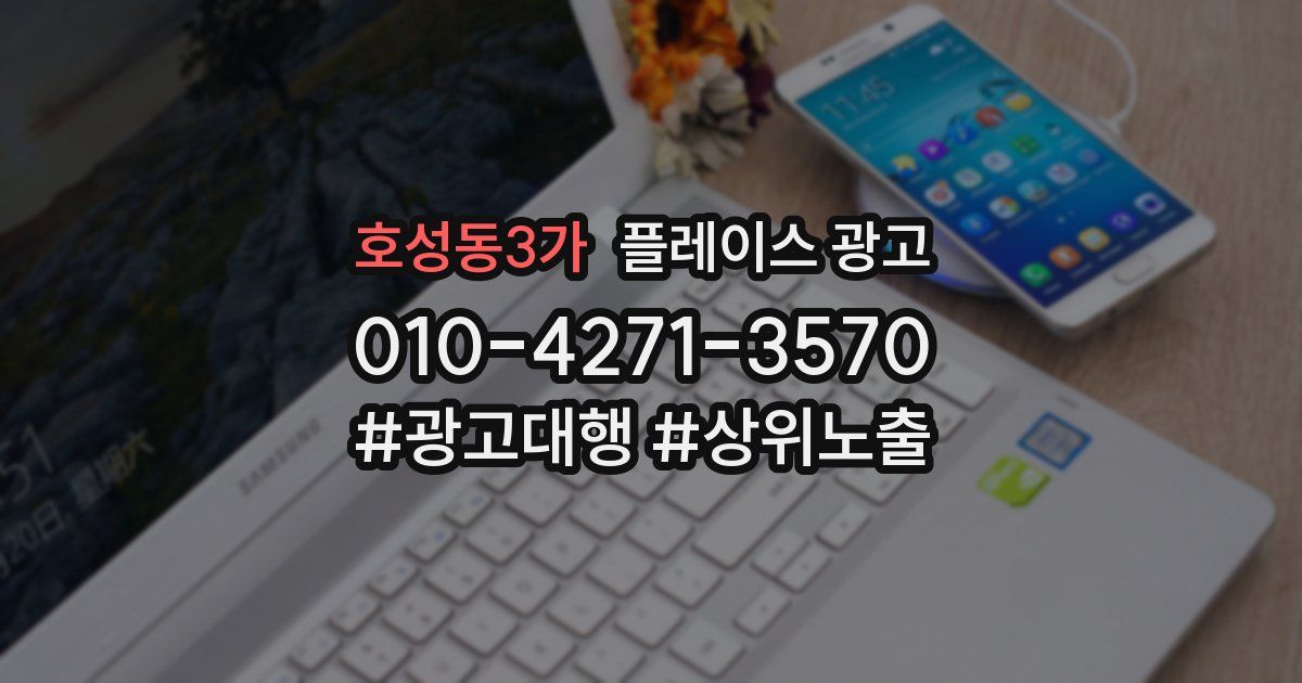 호성동3가 플레이스 광고