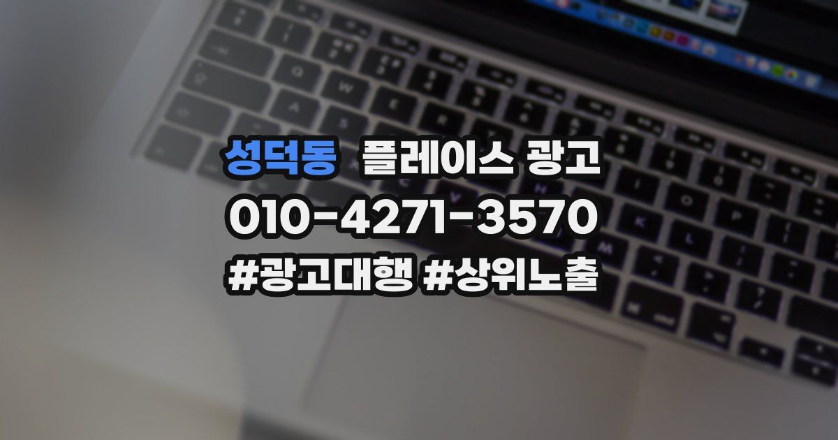 성덕동 플레이스 광고