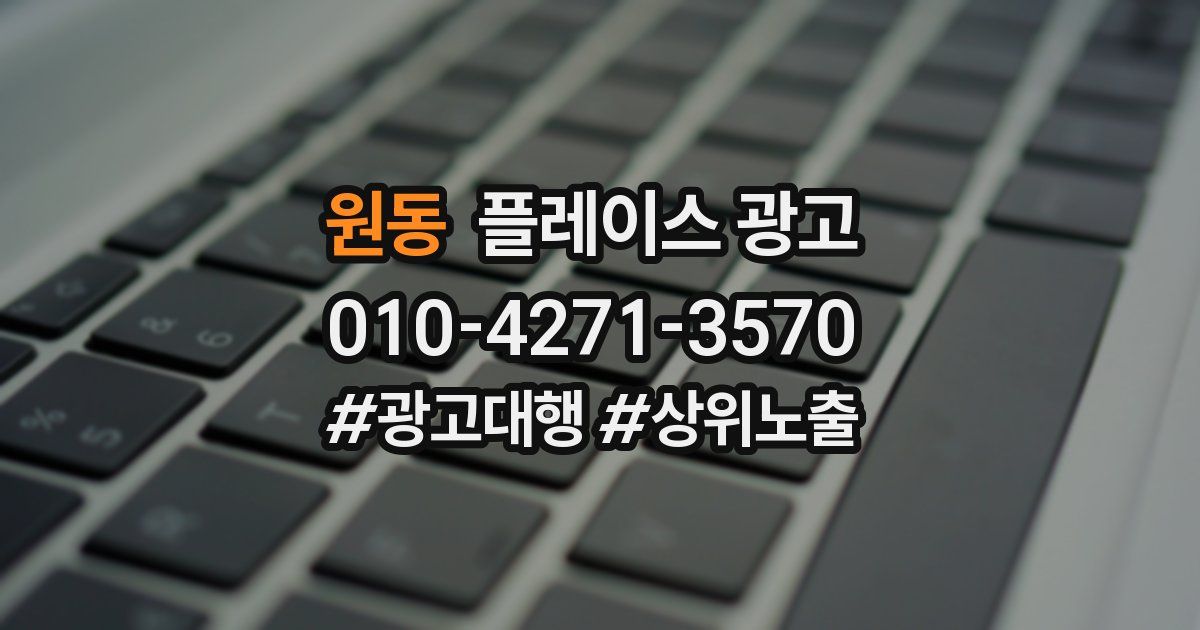 원동 플레이스 광고
