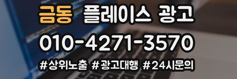 금동 플레이스 광고