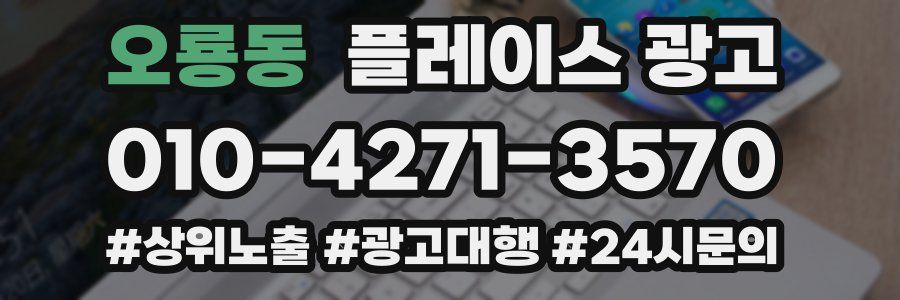 오룡동 플레이스 광고