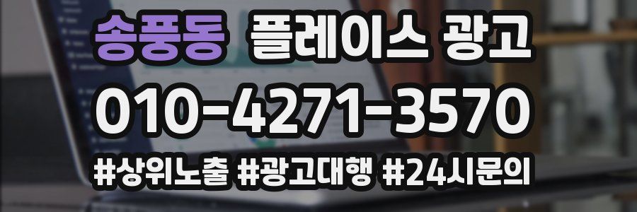 송풍동 플레이스 광고