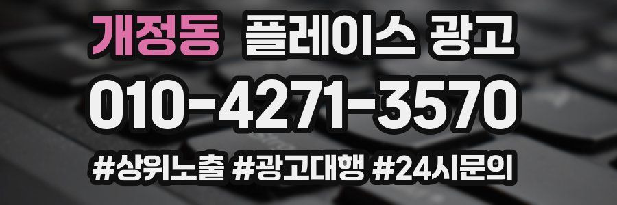 개정동 플레이스 광고