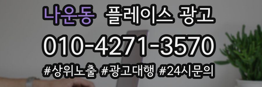 나운동 플레이스 광고