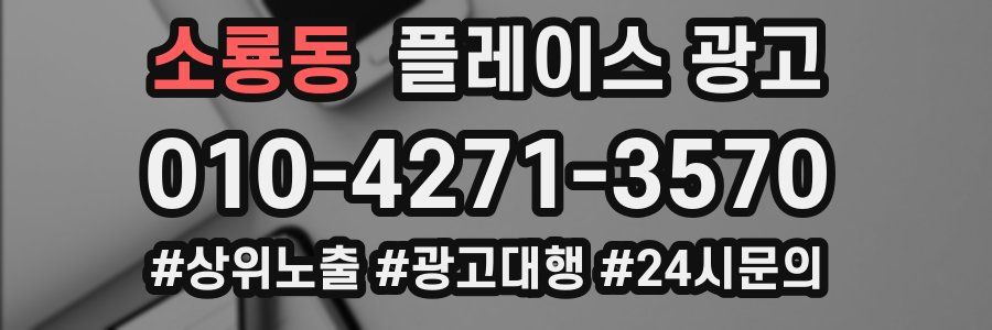소룡동 플레이스 광고