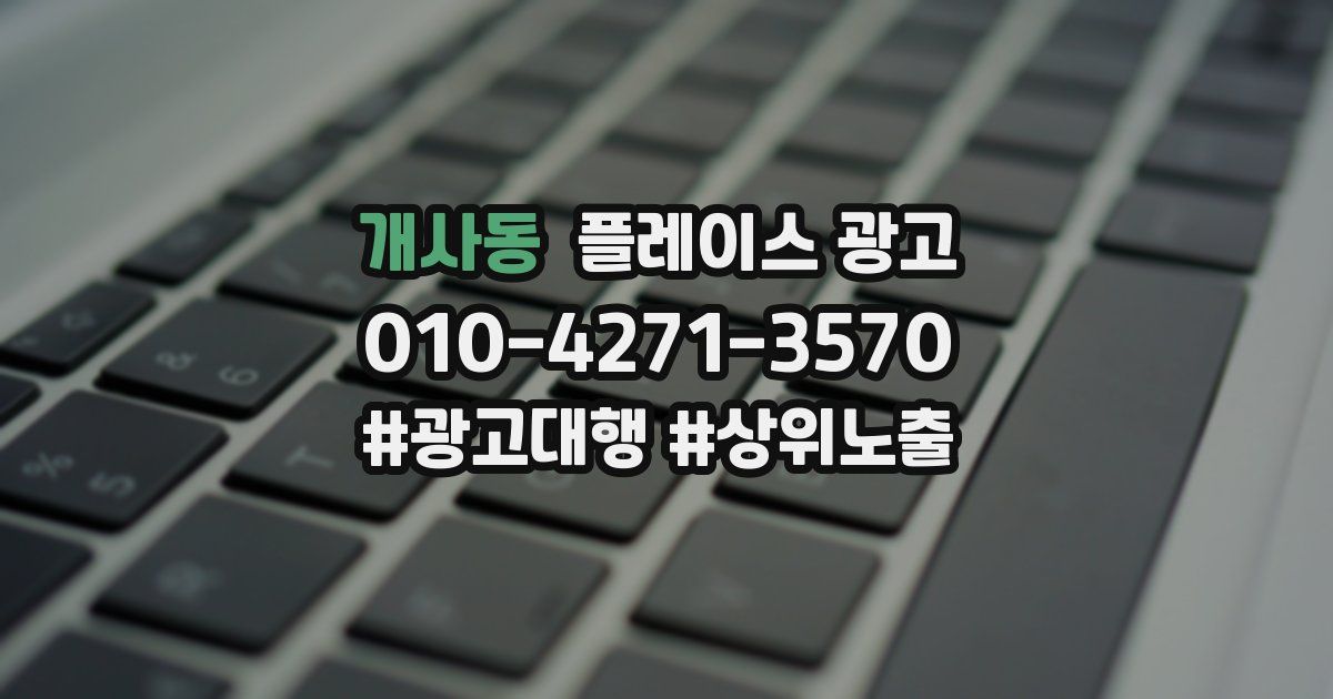 개사동 플레이스 광고