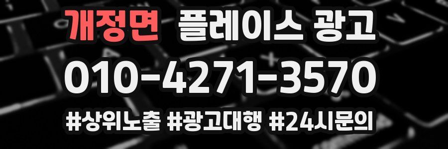 개정면 플레이스 광고