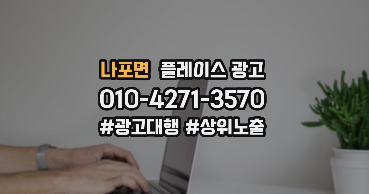 나포면 플레이스 광고
