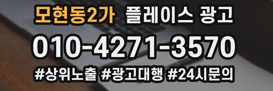 모현동2가 플레이스 광고