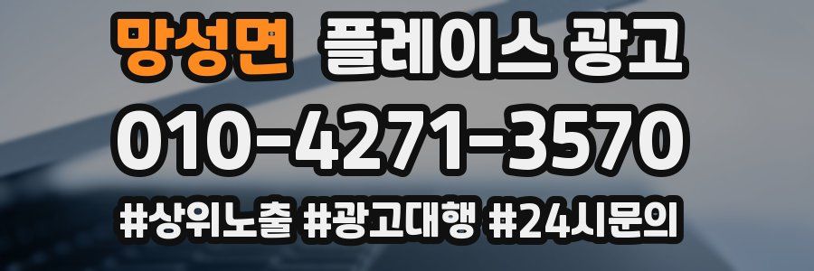 망성면 플레이스 광고