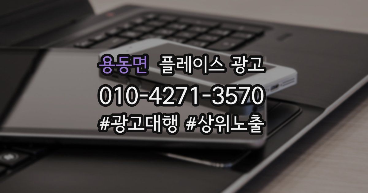 용동면 플레이스 광고