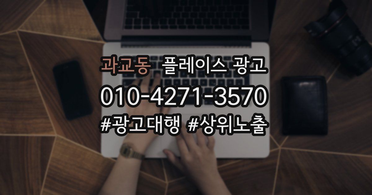 과교동 플레이스 광고