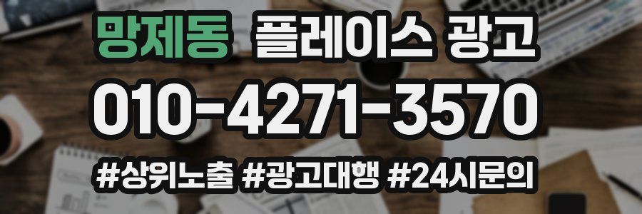 망제동 플레이스 광고
