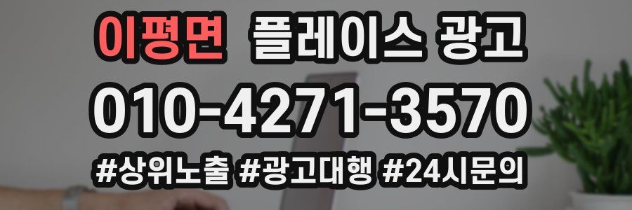 이평면 플레이스 광고