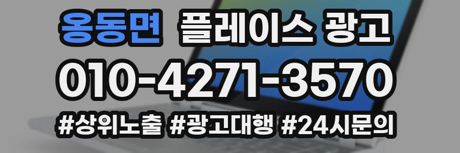 옹동면 플레이스 광고
