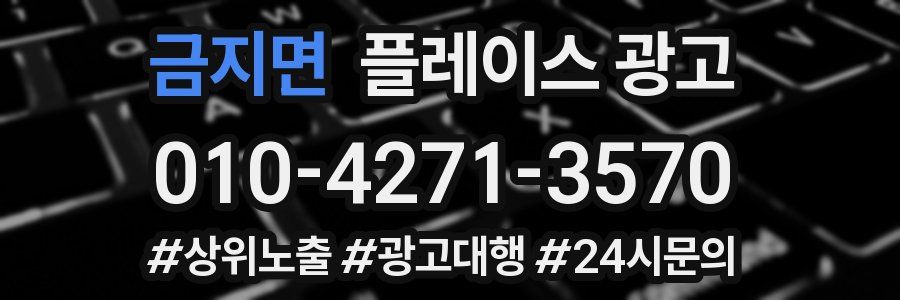 금지면 플레이스 광고