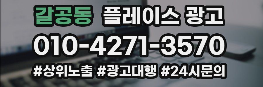 갈공동 플레이스 광고