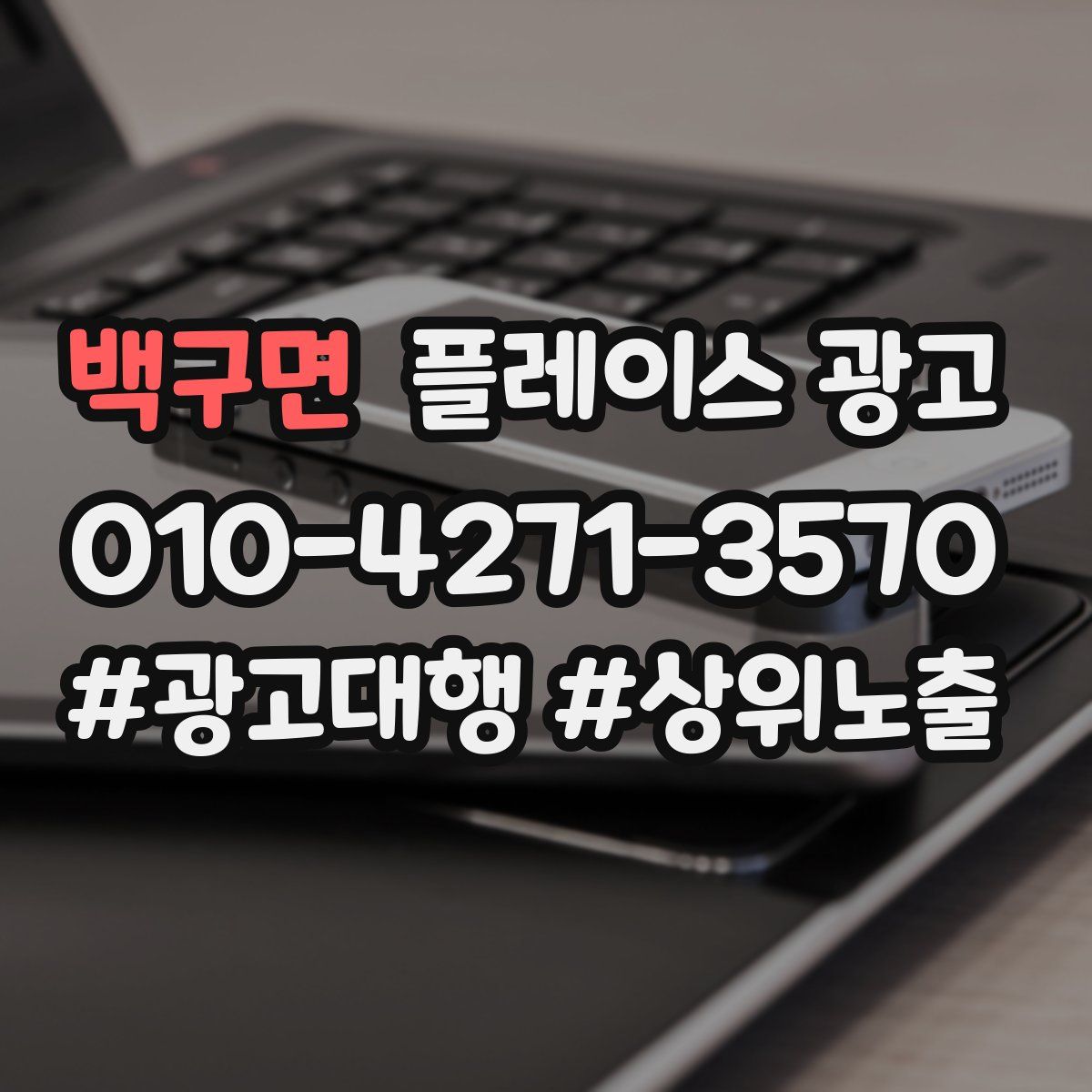 백구면 플레이스 광고